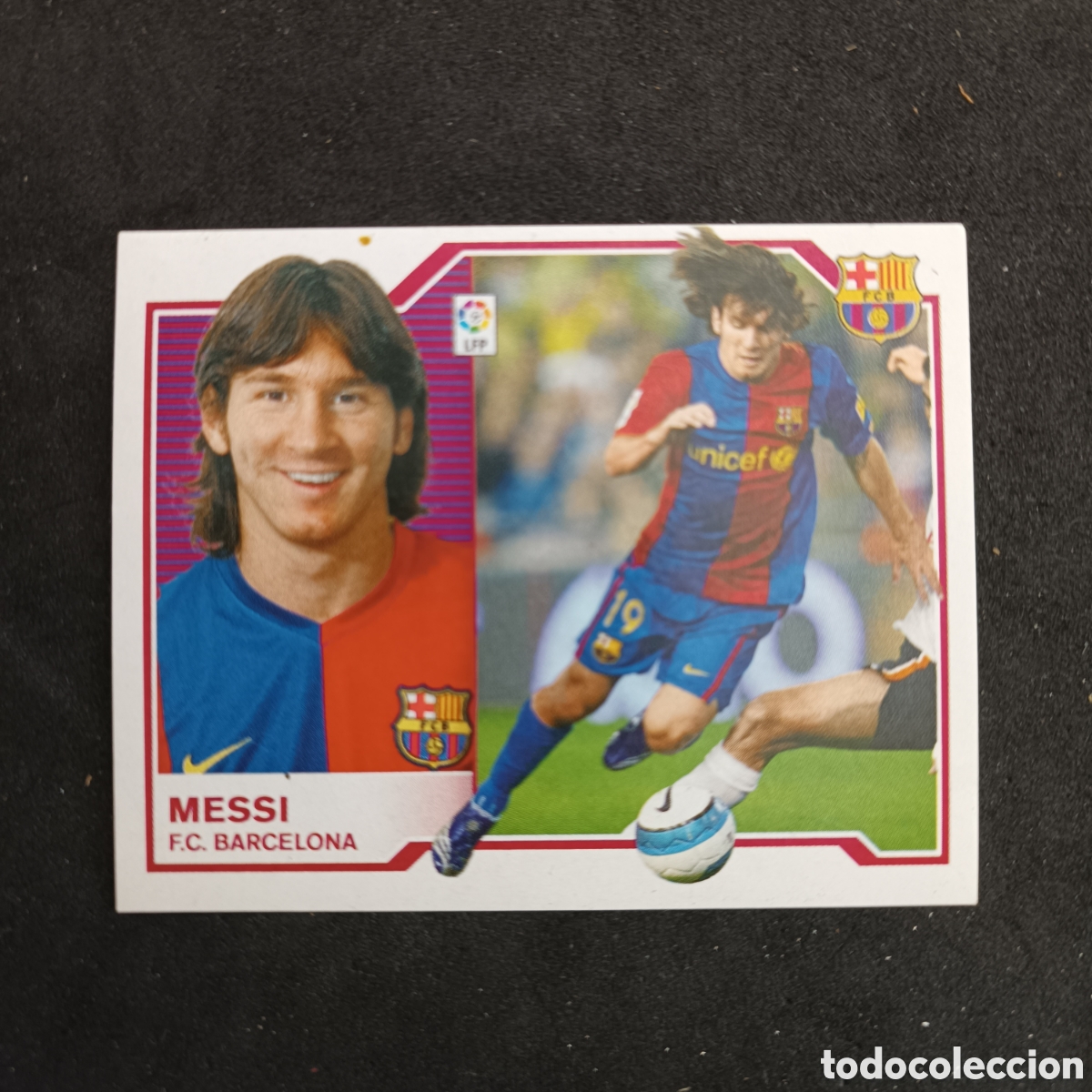 Cromos de F&uacute;tbol: Cromo Messi liga 2007-2008 Este