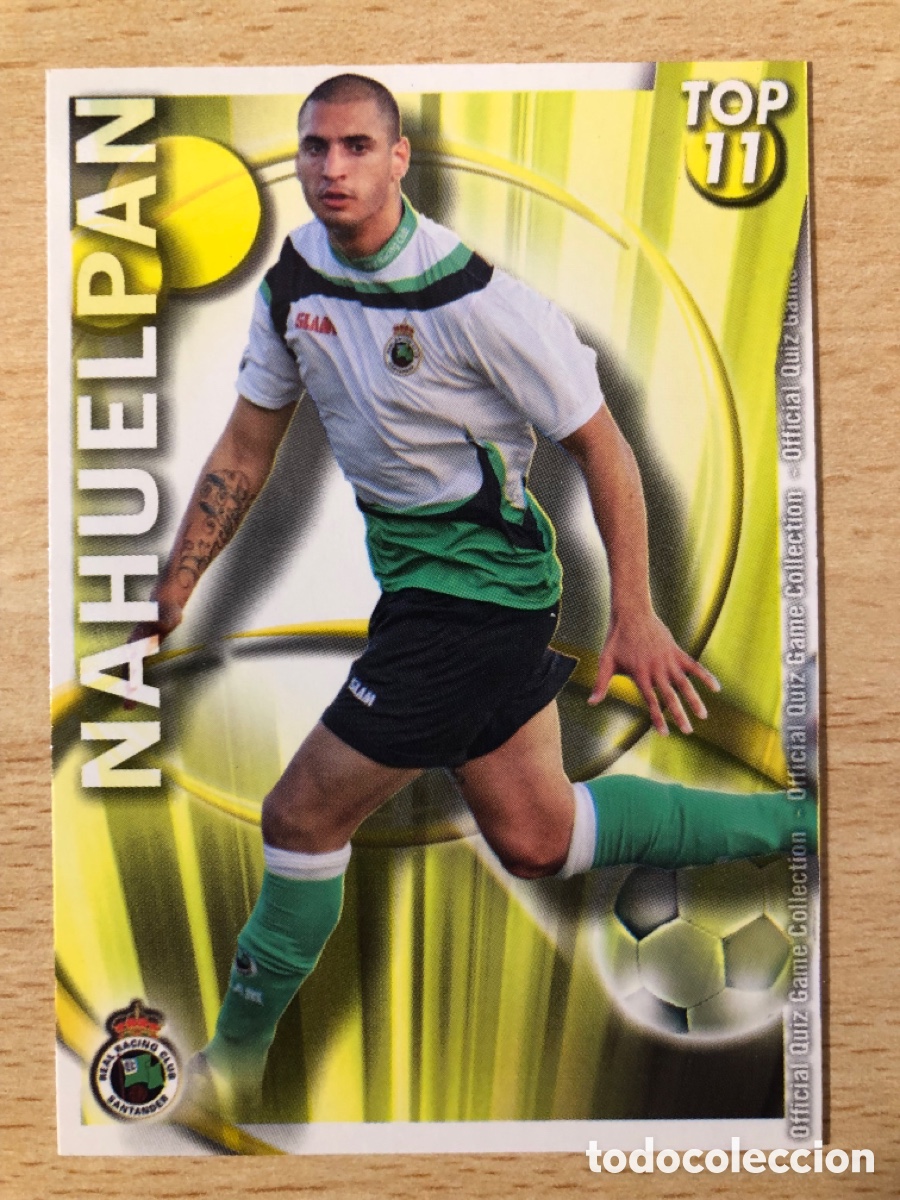 Cromos de f&uacute;tbol: # 638 Nauhuelpan Racing Santander Mundicromo 2011 Top versi&oacute;n mate nuevo de sobre