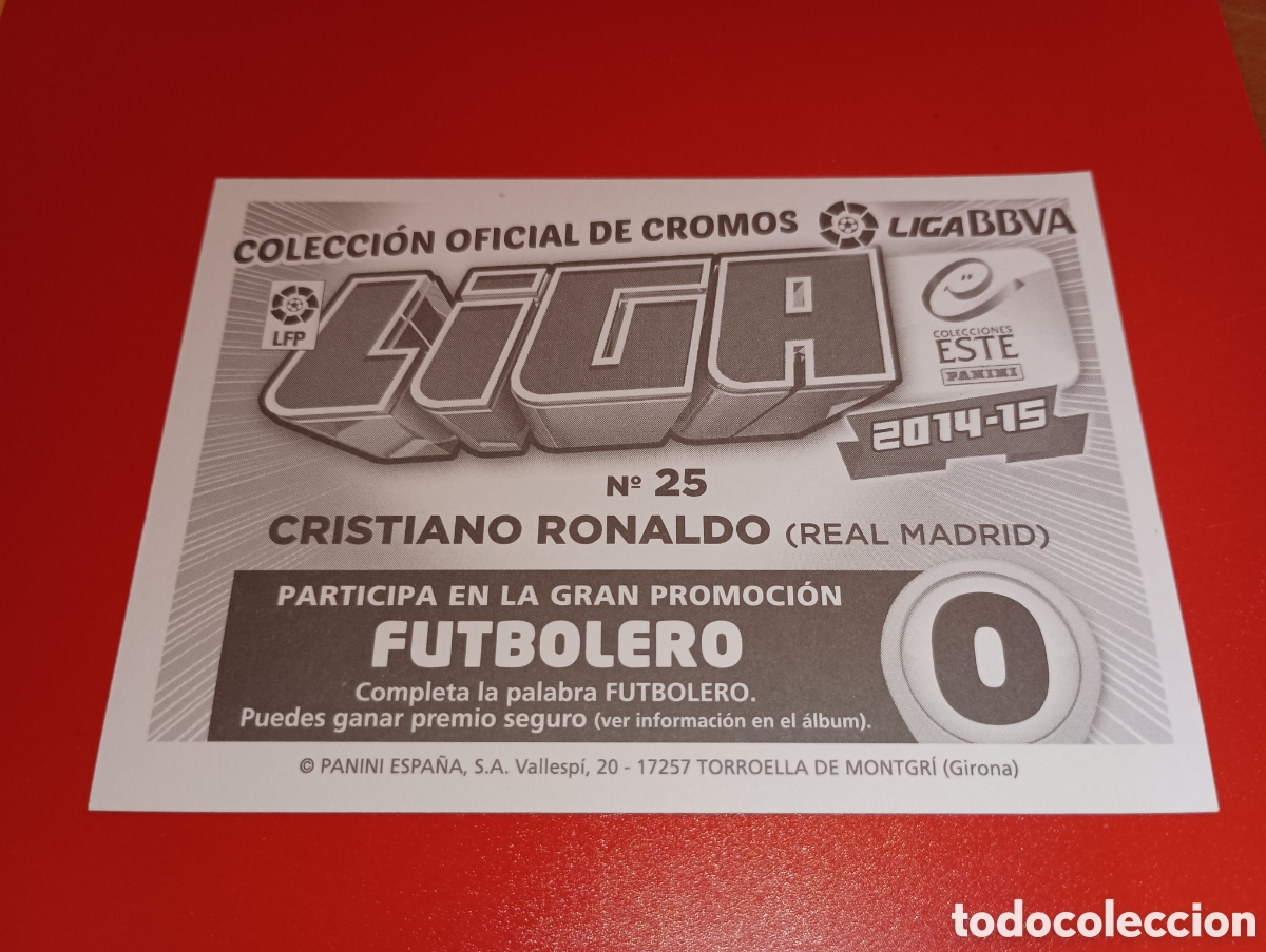 Cromos de f&uacute;tbol: Cristiano Ronaldo,Este 2014-15 - Foto 4