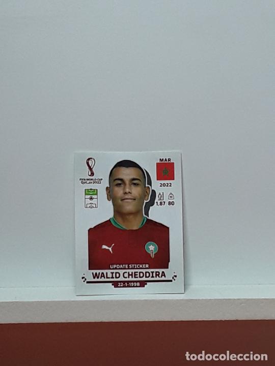 Figurine di Calcio: MUNDIAL 2022 WORLD CUP QATAR ALBUM PANINI LIGA N ACTUALIZACION MOROCCO MARRUECO WALID CHEDDIRA