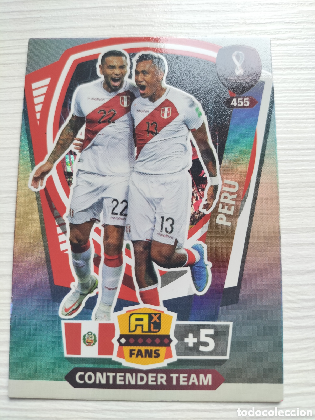 Fu&szlig;ball-Sticker: Peru contender team 455 adrenalyn world cup Qatar 2022