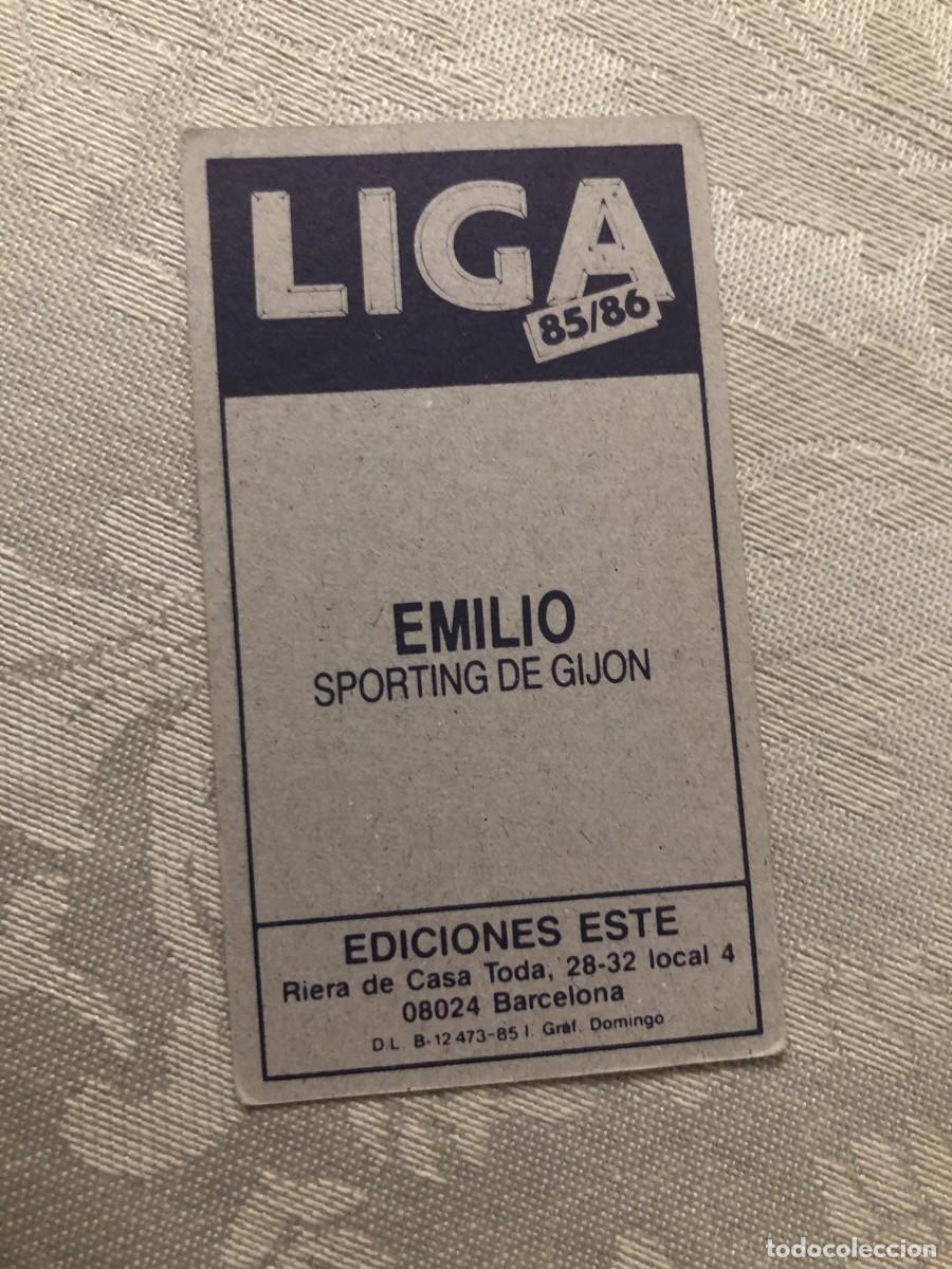Cromos de f&uacute;tbol: EMILIO SPORTING GIJ&Oacute;N EDICIONES ESTE 85-86 - Foto 2