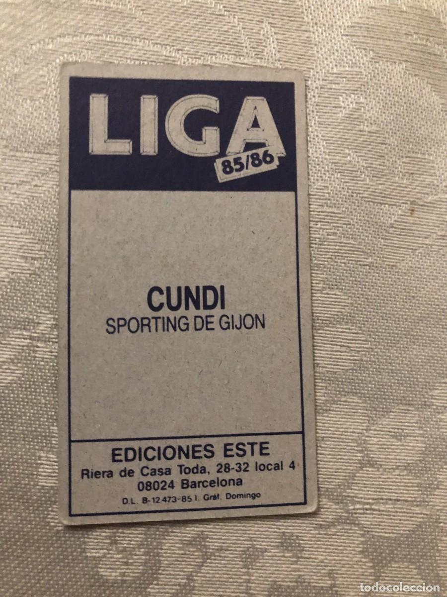 Cromos de f&uacute;tbol: CUNDI SPORTING DE GIJ&Oacute;N EDICIONES ESTE 85-86 - Foto 2