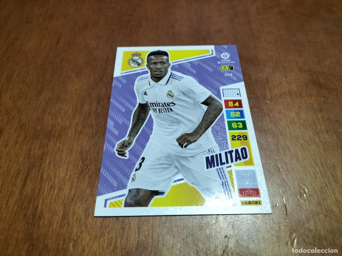 Cromos de f&uacute;tbol: 204 MILITAO ADRENALYN XL 2022-2023 LIGA 22-23 CROMO PANINI SIN ACTIVAR. COMO NUEVA