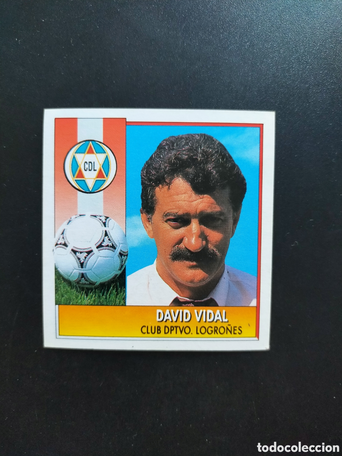 Cromos de f&uacute;tbol: 1992 1993 92 93 ESTE CROMO NUNCA PEGADO LOGRO&Ntilde;&Eacute;S DAVID VIDAL - Foto 1