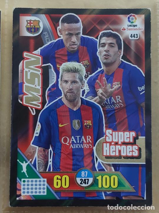 Cartes &agrave; collectionner de Football: FICHA N&ordm; 443 MSN - ADRENALYN 16 17 - PANINI 2016 - 17 - CROMO - SUPER HEROES
