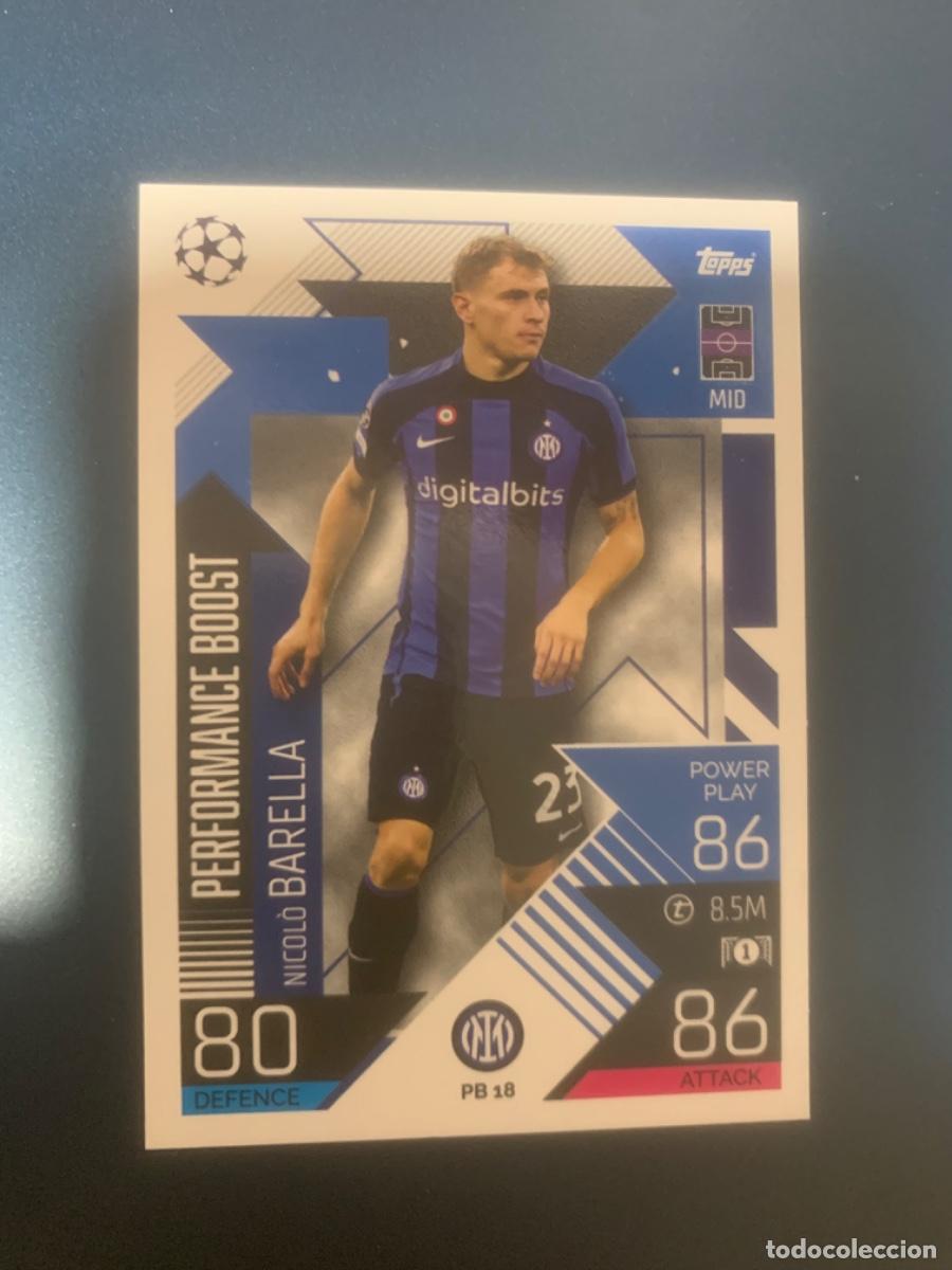 Cromos de f&uacute;tbol: PB18 barella (Inter Mil&aacute;n) performance boost extra topps Match attax 22-23 - Foto 1