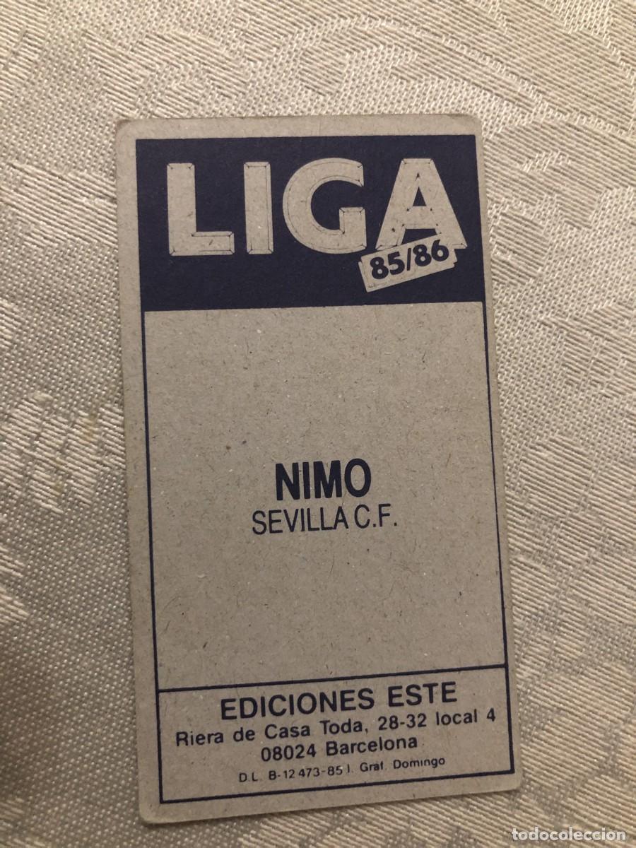 Cromos de f&uacute;tbol: NIMO SEVILLA EDICIONES ESTE 85-86 - Foto 2