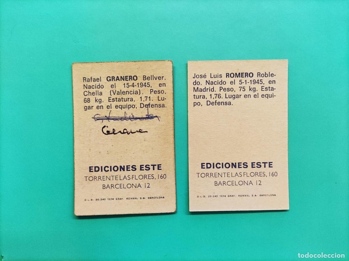 Cromos de f&uacute;tbol: ESTE 74 75 - ESPANYOL - CUADRO DOBLE - Foto 2