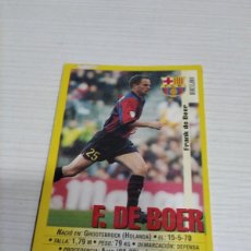 Cromos de Fútbol: PANINI 1999-2000 N° 4 F. DE BOER - BARCELONA.. Lote 403315664