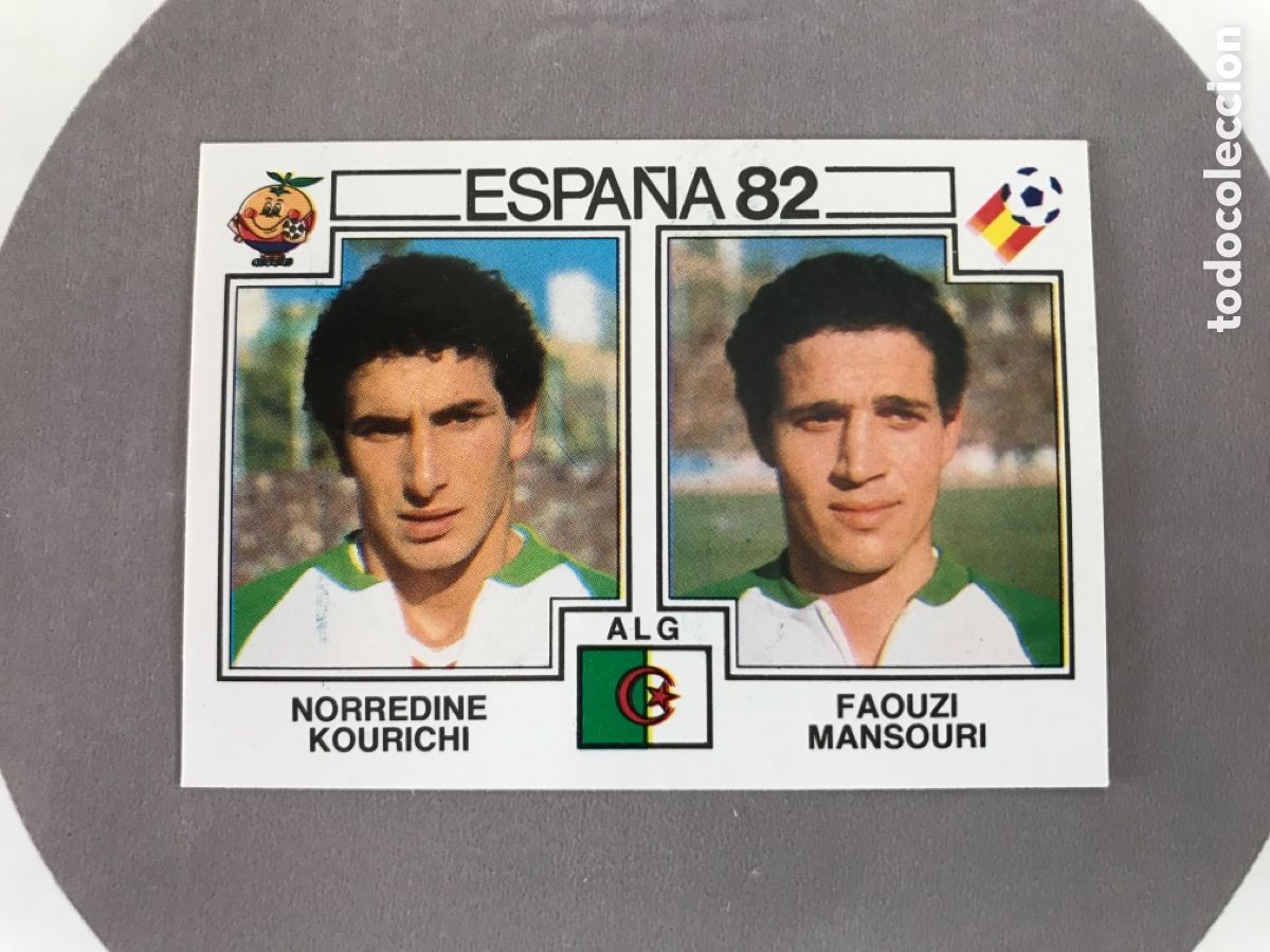 Cromos de F&uacute;tbol: Cromo panini mundial Espa&ntilde;a 82 n&uacute;mero 104 Kourichi/Mansouri - Sticker album world cup Spain 1982