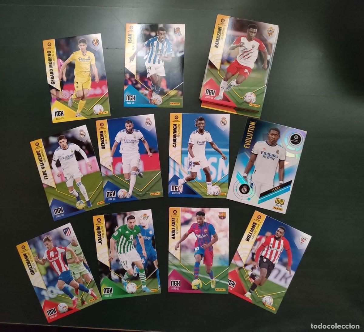 Cromos de F&uacute;tbol: Lote 29 cards diferentes y 16 repetidas MGK 22 23 Megacracks 2022-23