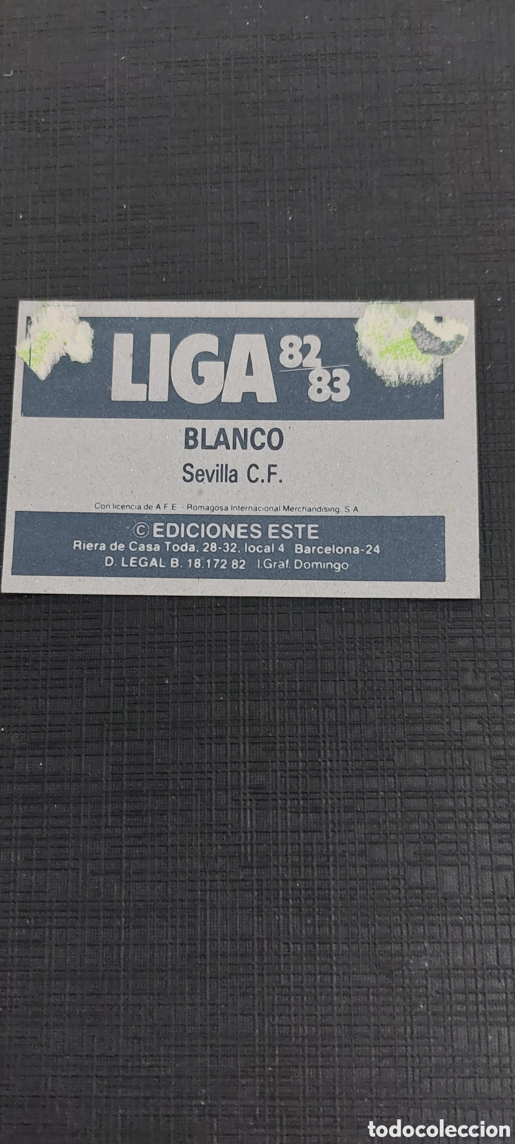 Cromos de f&uacute;tbol: Blanco cuello rosa sevilla 82/83 - Foto 3