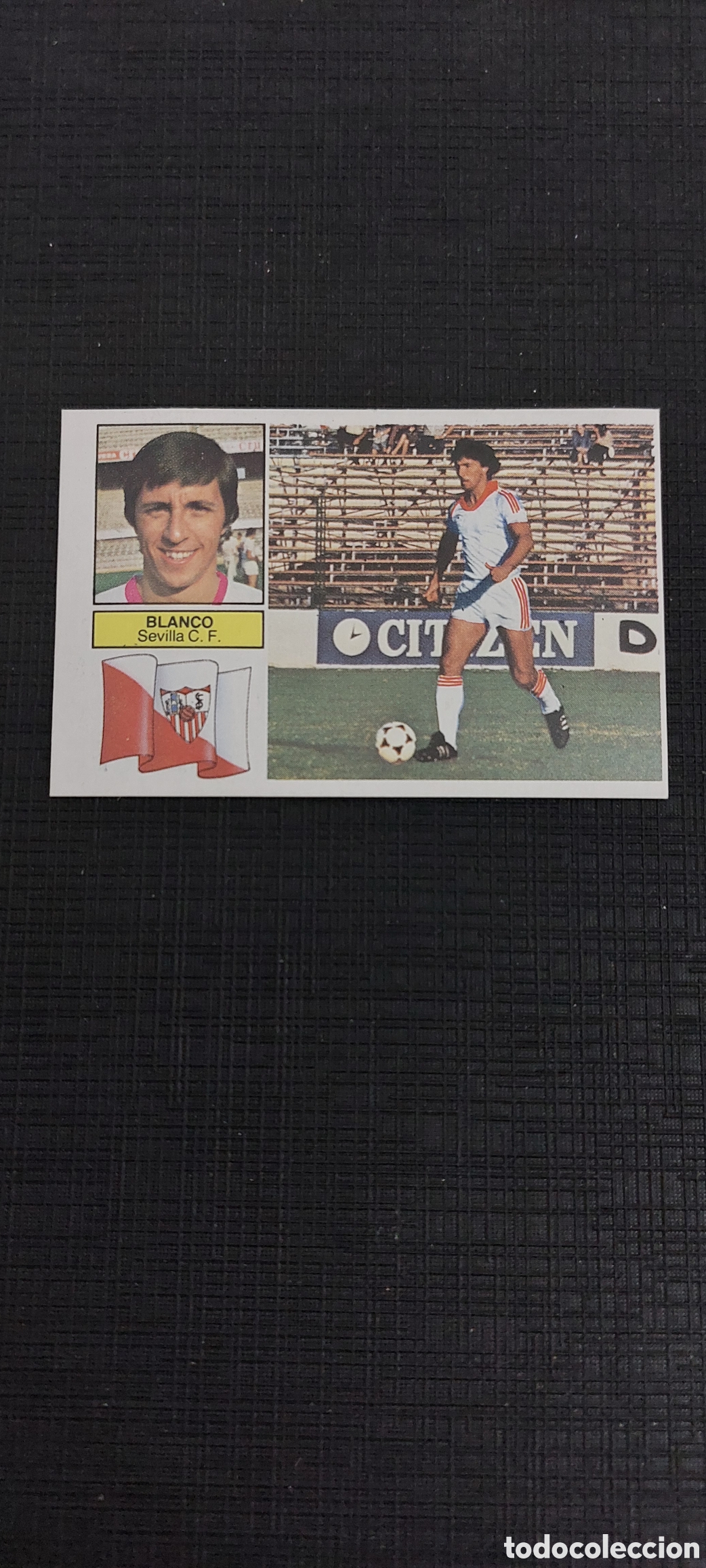 Cromos de f&uacute;tbol: Blanco cuello rosa sevilla 82/83 - Foto 1