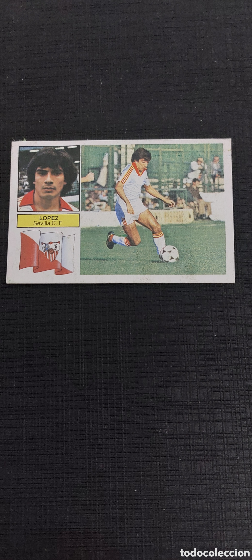 Cromos de f&uacute;tbol: Lopez baja sevilla 82/83 - Foto 1