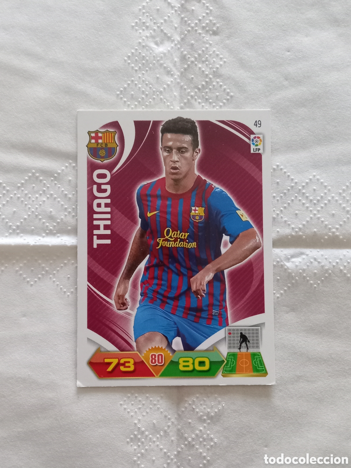 Fu&szlig;ball-Sticker: CROMO ADRENALYN XL 2011/12-THIAGO,N&Uacute;MERO 49