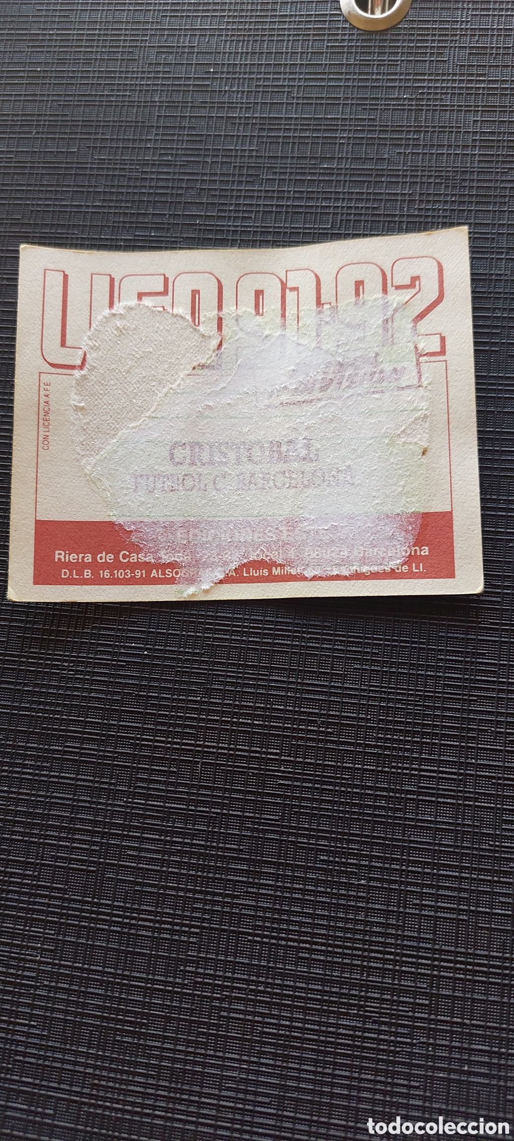 Cromos de f&uacute;tbol: Cristobal Barcelona 91/92 - Foto 2