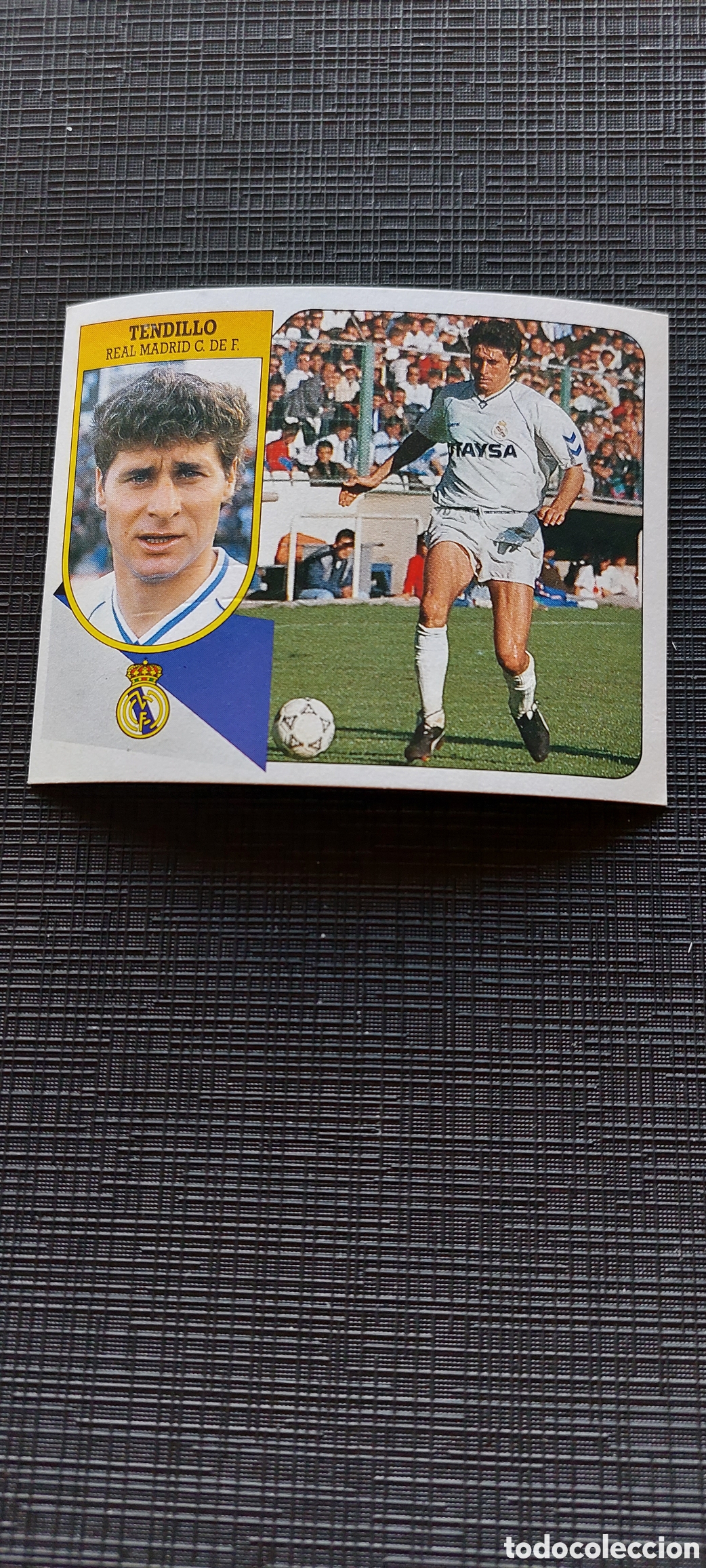 Cromos de f&uacute;tbol: Tendillo real madrid 91/92 - Foto 1