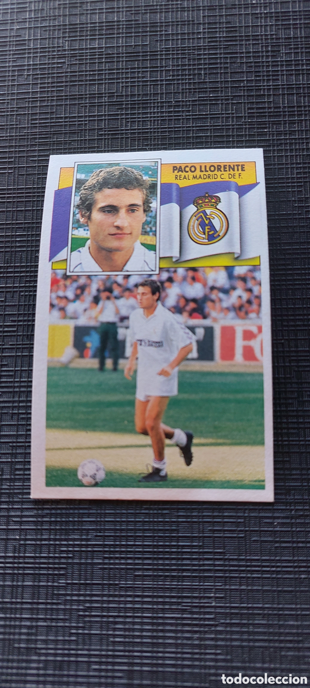 Cromos de f&uacute;tbol: Paco llorente real madrid 90/91 - Foto 1