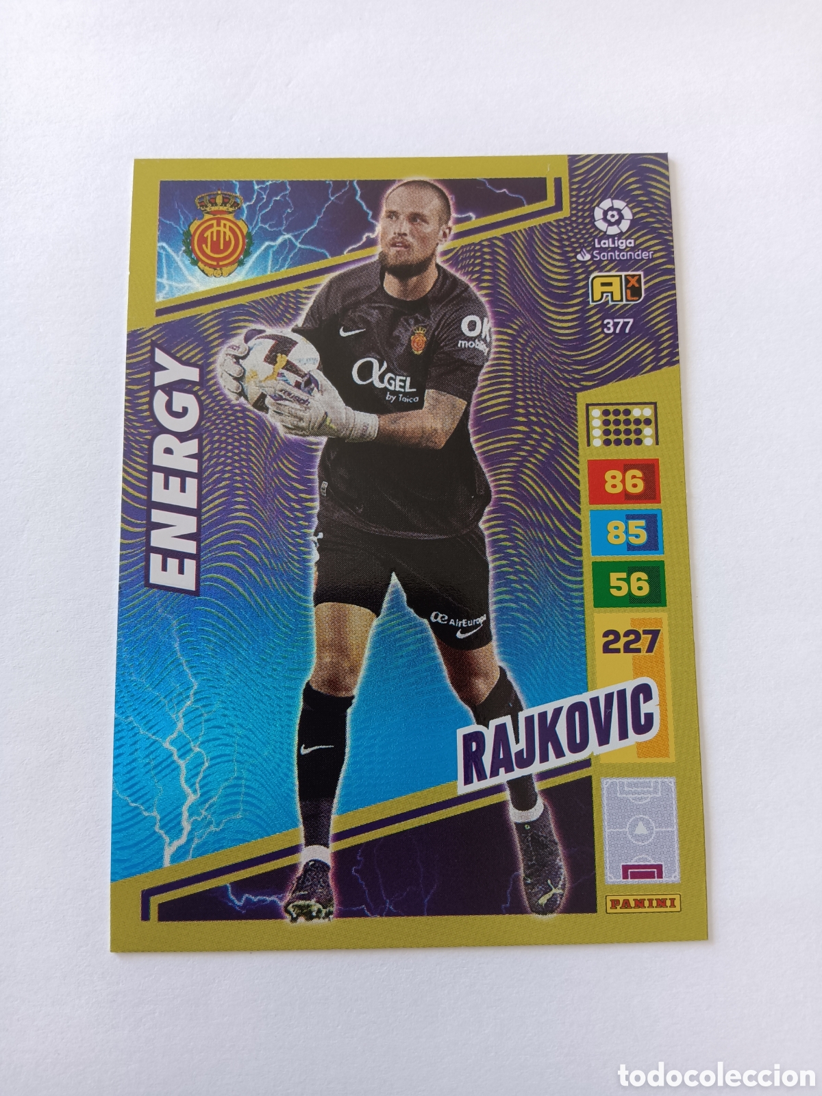 Figurine di Calcio: 377 Rajkovic Energy Mallorca Adrenalyn XL 2022 2023