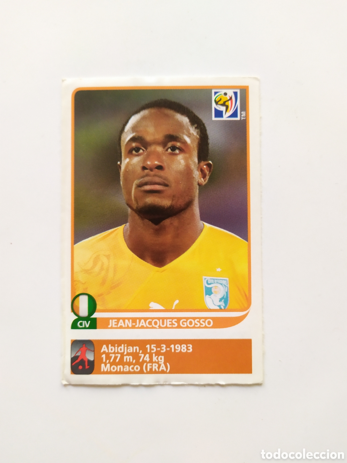 Cromos de f&uacute;tbol: Mundial FIFA South Africa Sudafrica 2010 panini Gosso extra sticker n&deg; 533 x Costa Marfil sin pegar