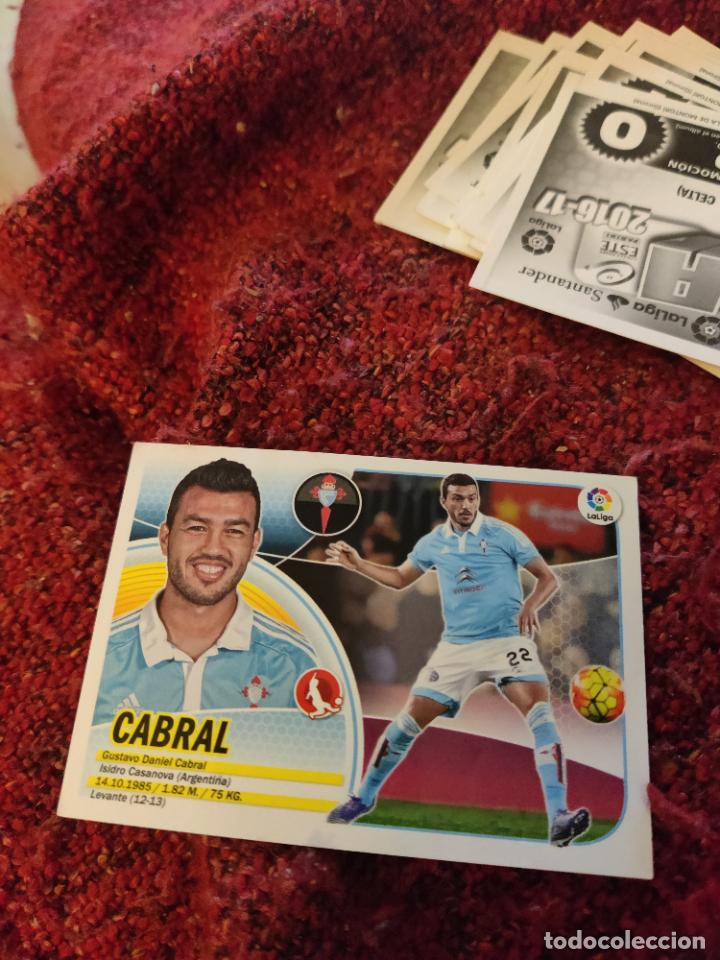 Cromos de f&uacute;tbol: cabral o celta este2016 2016 2017 sin pegar - Foto 1
