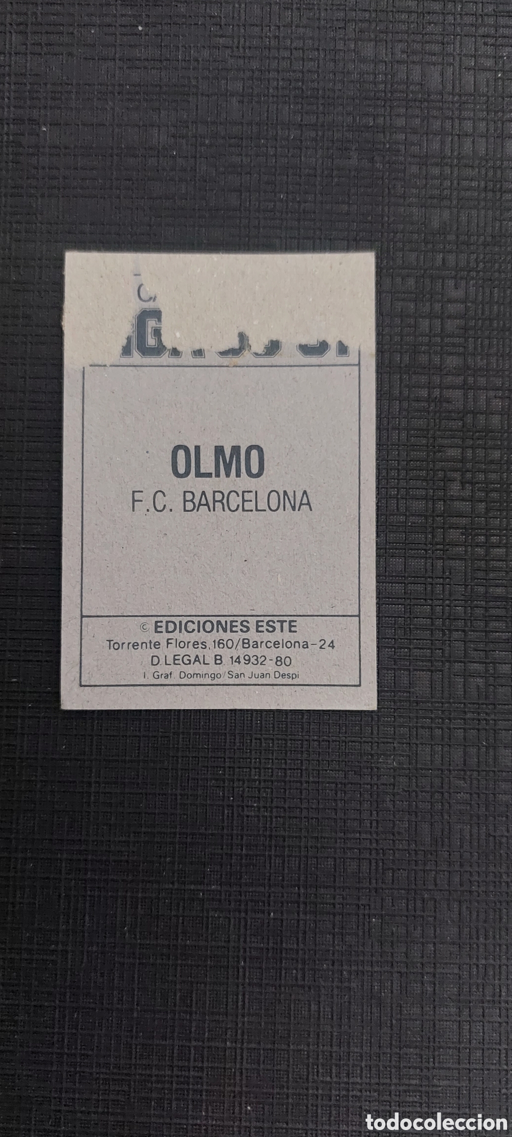 Cromos de f&uacute;tbol: Olmo barcelona 80/81 - Foto 2
