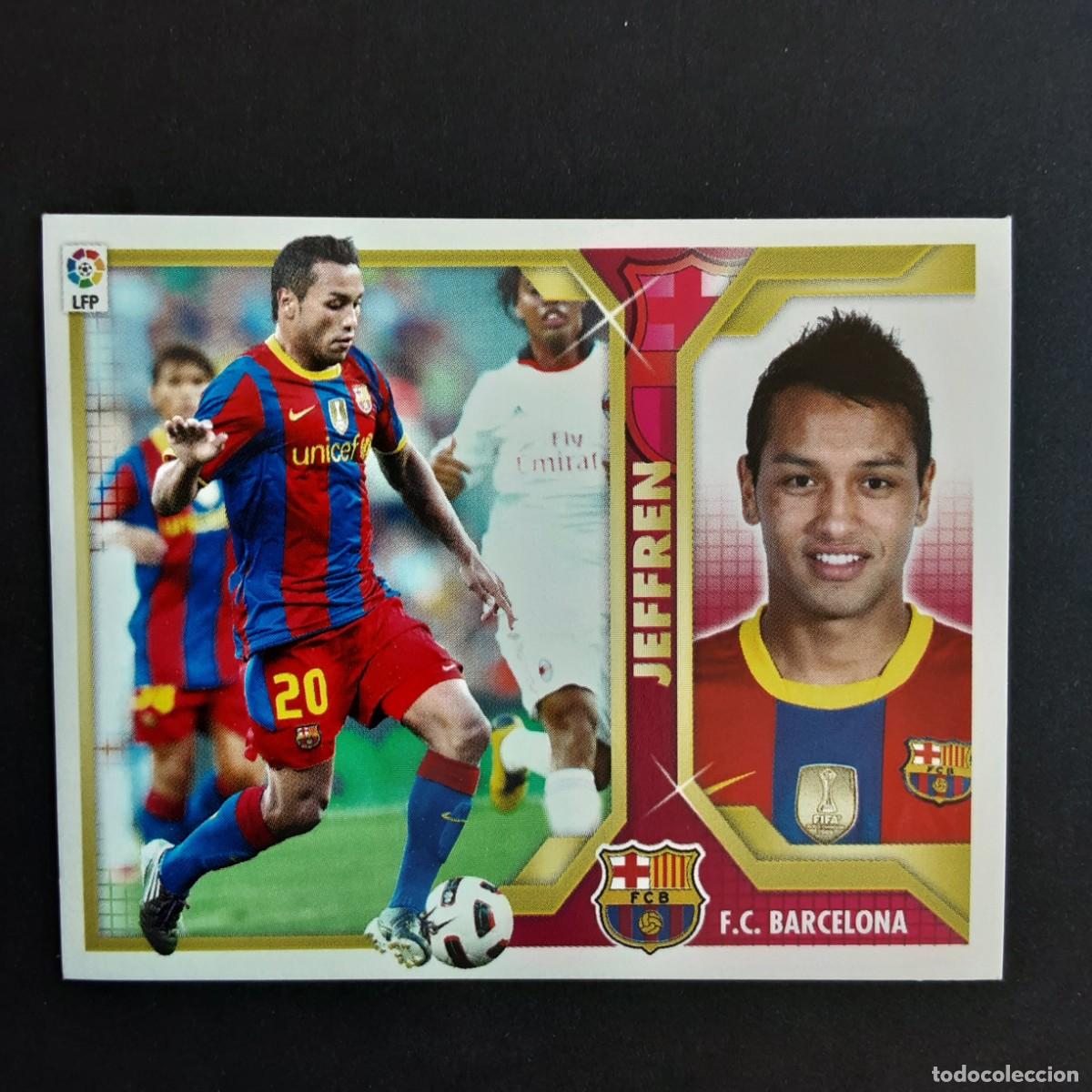 Cromos de F&uacute;tbol: CROMO LIGA 2011 2012 11 12 COLECCIONES ESTE PANINI N&ordm;13B JEFFREN-BARCELONA NUNCA PEGADO