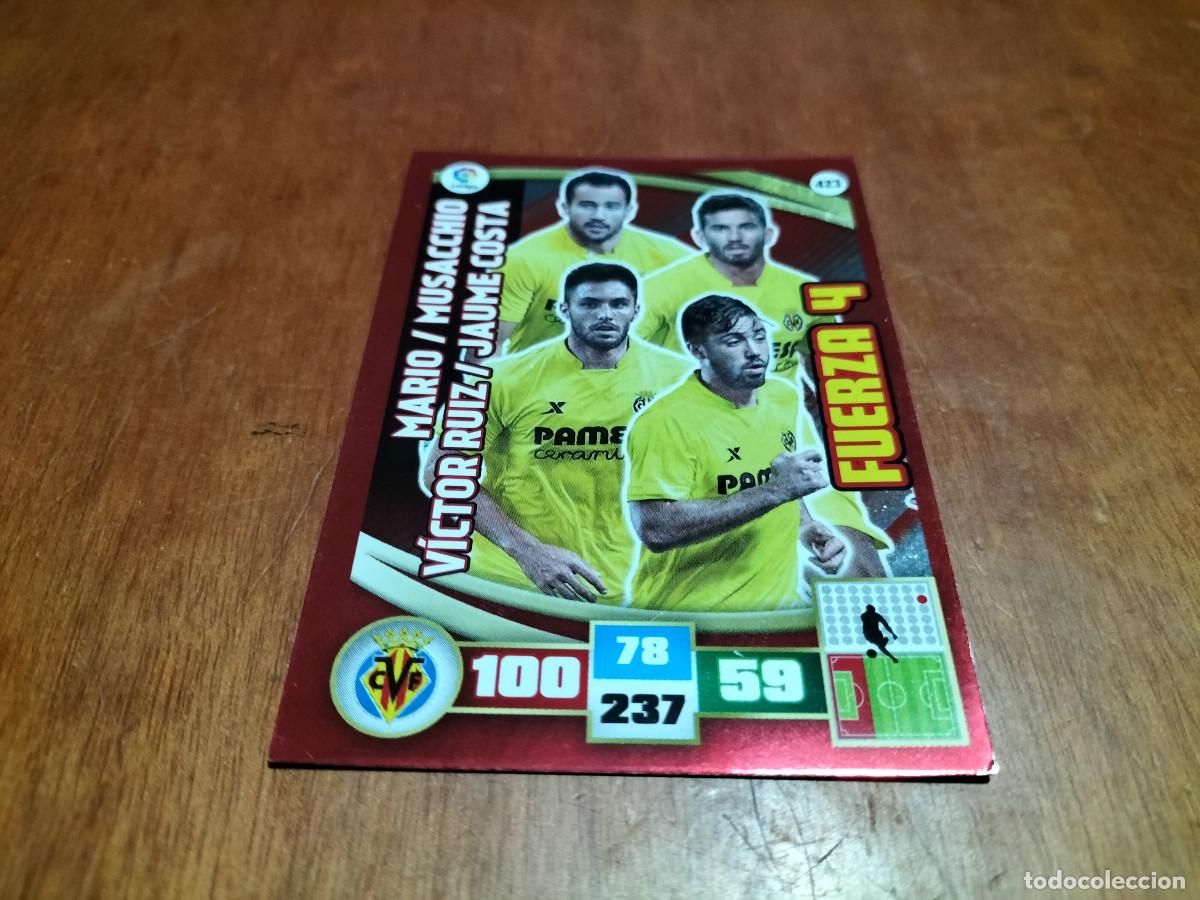 Fu&szlig;ball-Sticker: 423 FUERZA 4. VILLAREAL. ADRENALYN XL 2015-2016. LIGA 15-16. CARTA. PANINI. BUEN ESTADO