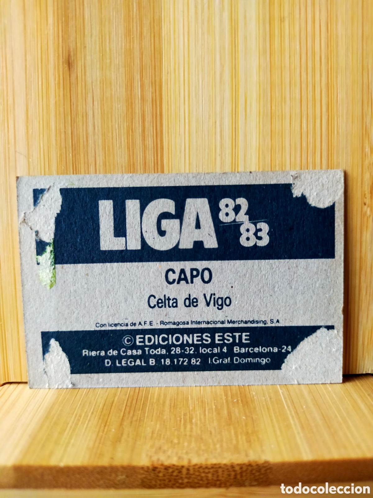 Cromos de f&uacute;tbol: 1982 1983 82 83 ESTE CROMO DESPEGADO CELTA CAPO - Foto 2
