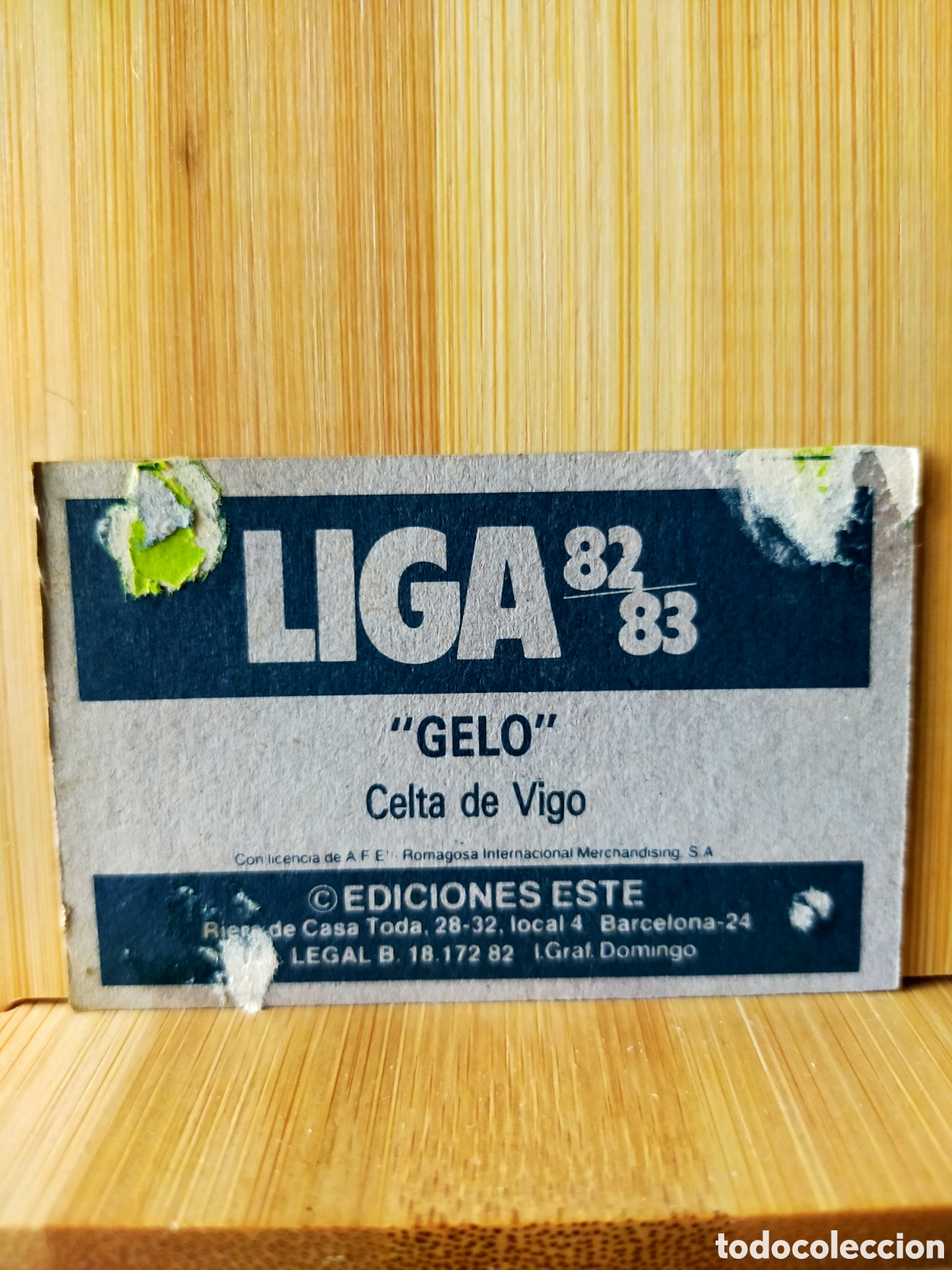Cromos de f&uacute;tbol: 1982 1983 82 83 ESTE CROMO DESPEGADO CELTA GELO - Foto 2
