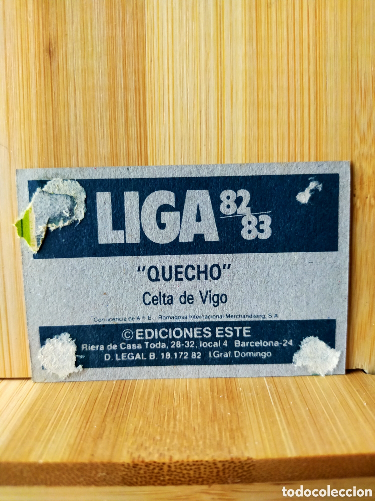Cromos de f&uacute;tbol: 1982 1983 82 83 ESTE CROMO DESPEGADO CELTA QUECHO - Foto 2