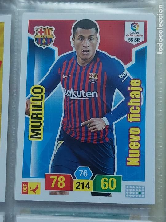 Cromos de Futebol: FICHA N&ordm; 58 BIS MURILLO - ADRENALYN 18 19 - PANINI 2018 - 19 - CROMO - NUEVO FICHAJE