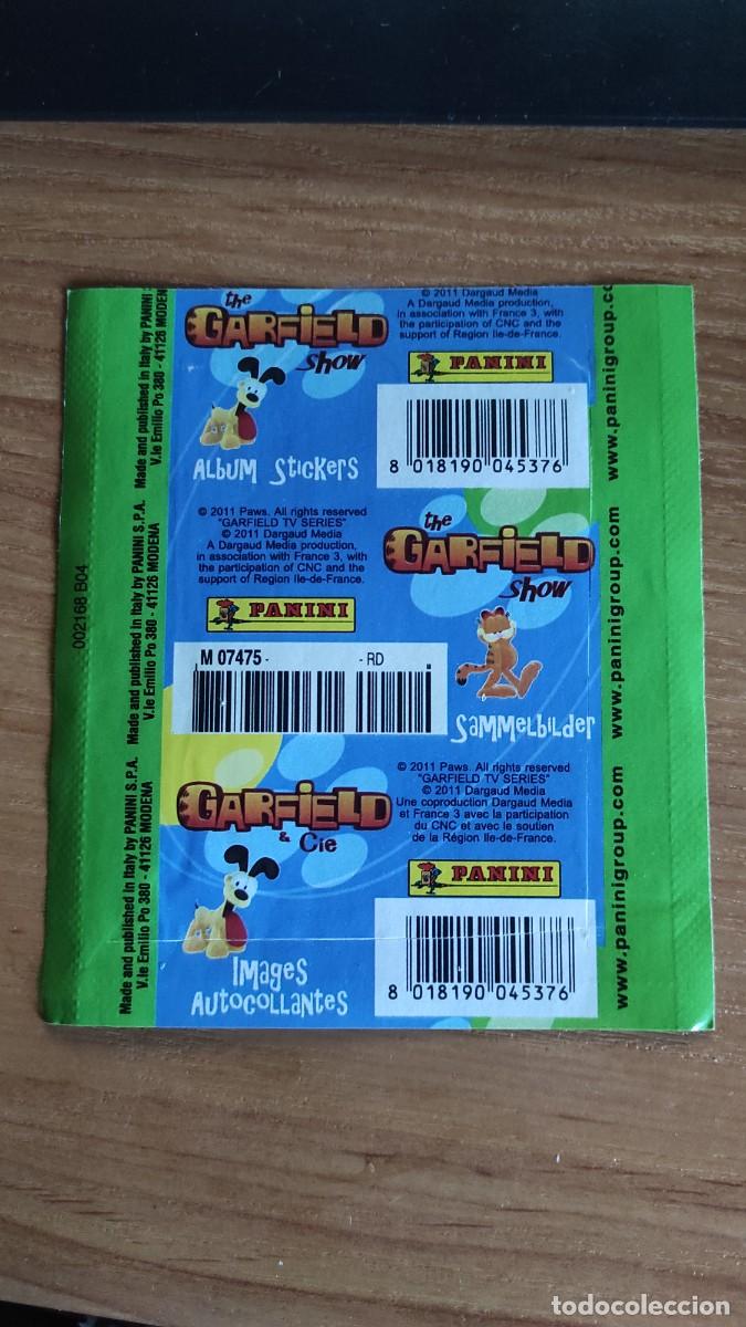 Cromos de f&uacute;tbol: Garfield, sobre cromos vac&iacute;o. Panini - Foto 2