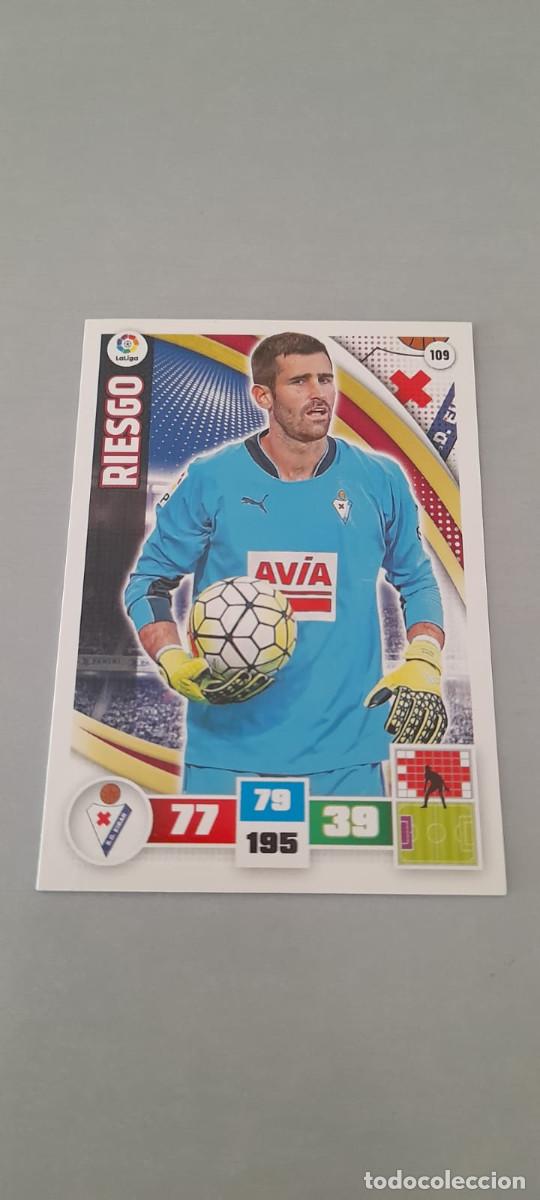 Cromos de f&uacute;tbol: Adrenalyn 15/16. 109- Riesgo. Eibar. - Foto 1