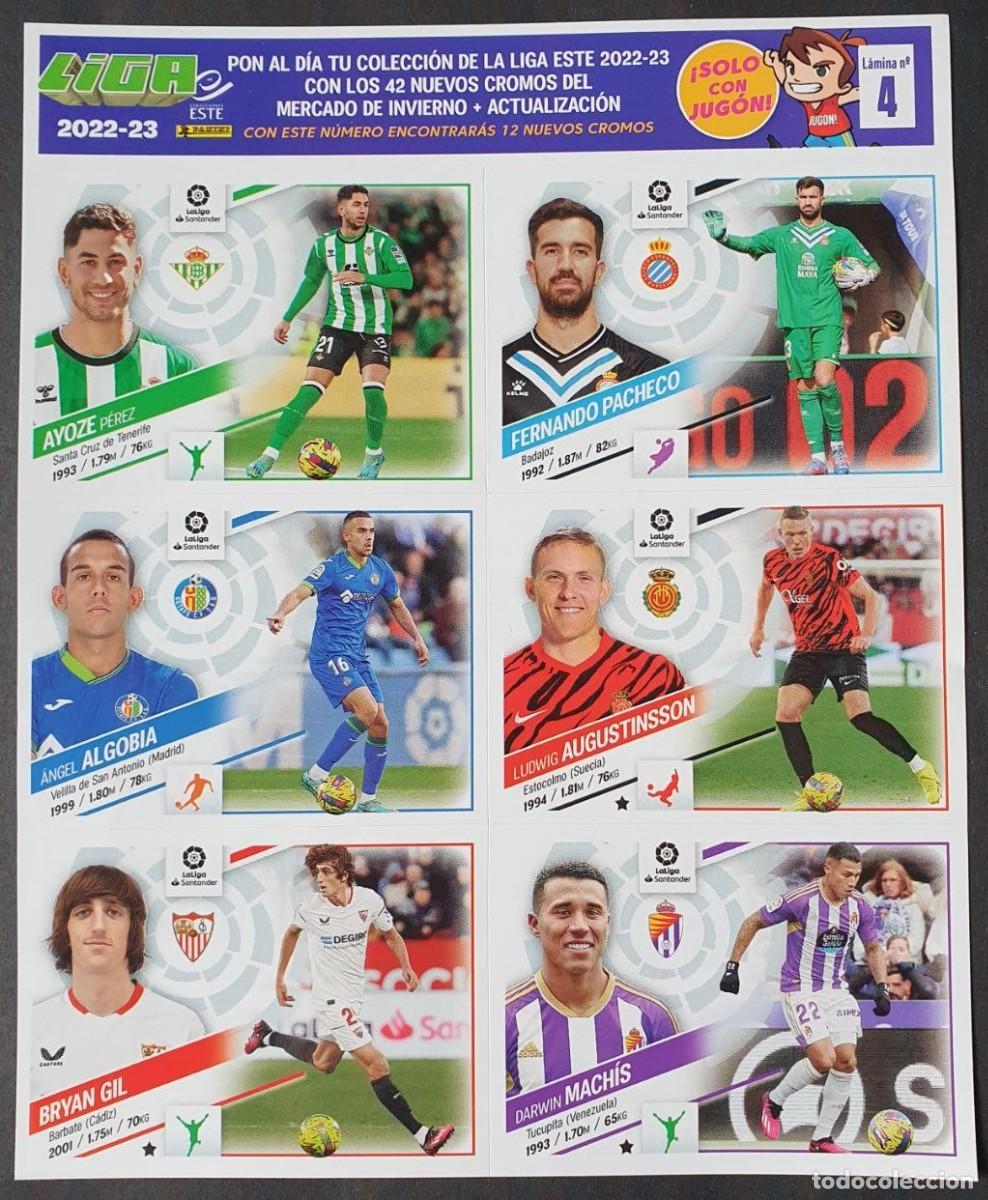 Football Stickers: L&Aacute;MINA 4 ACTUALIZACI&Oacute;N 6 Stickers PANINI ESTE LA LIGA 2022-23 Ayoze-Pacheco-Algobia-Agustinsson