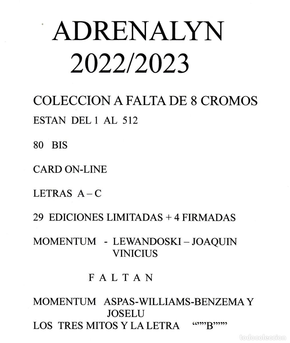 Colección Completa Álbum + 561 cromos Adrenalyn XL 2022-2023