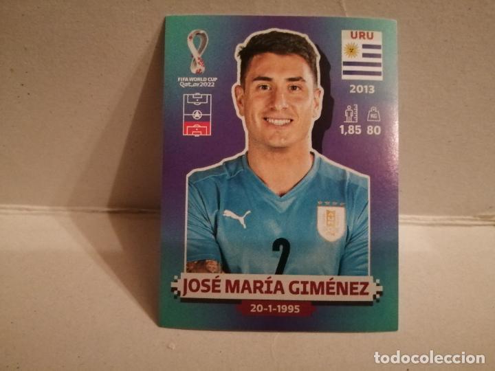 Cromos de f&uacute;tbol: cromo futbol mundial 2022 qatar fifa world cup uruguay 7 jose maria gimenez