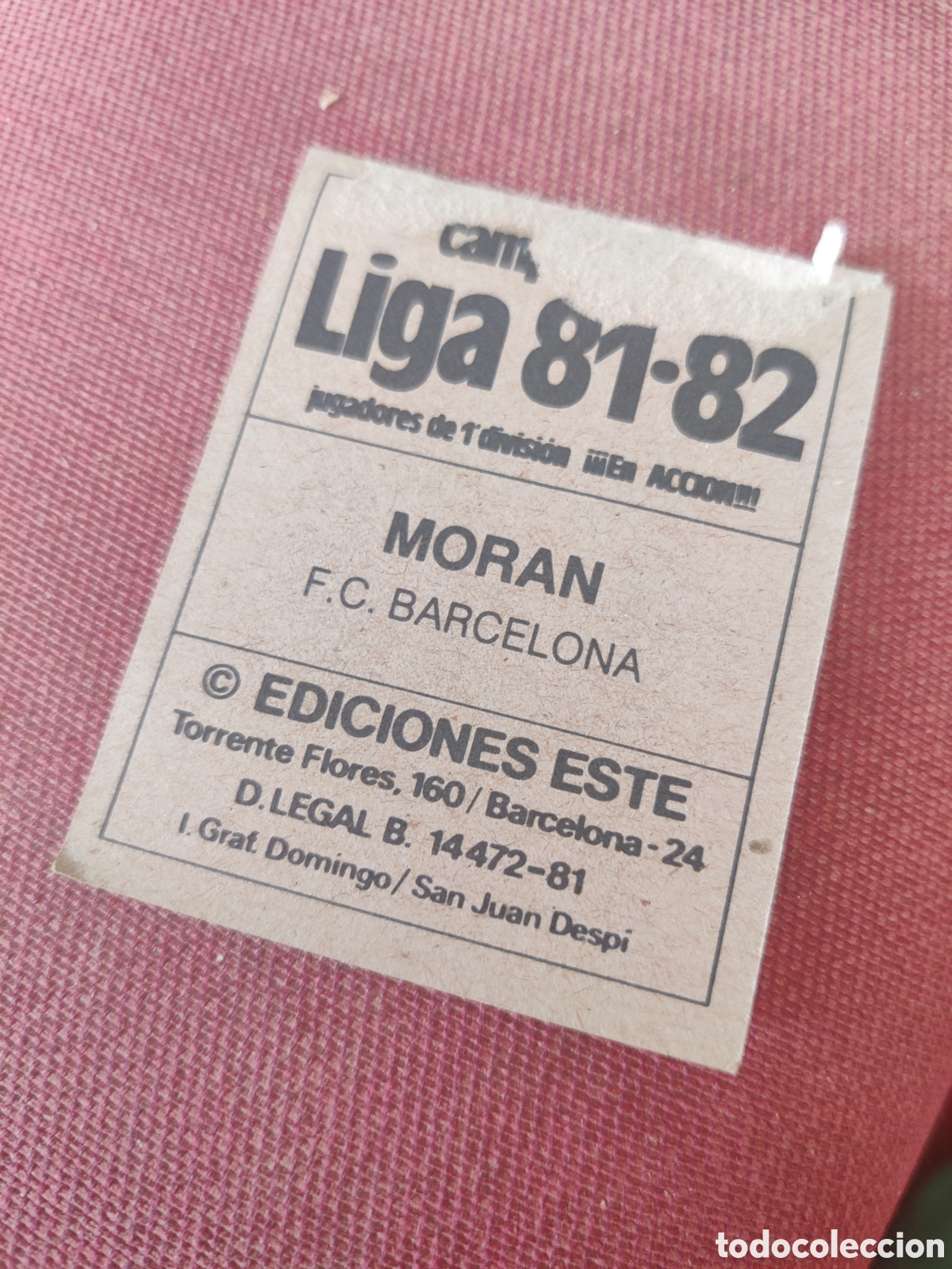 Cromos de f&uacute;tbol: Moran Barcelona este 1981 1981 1982 - Foto 2