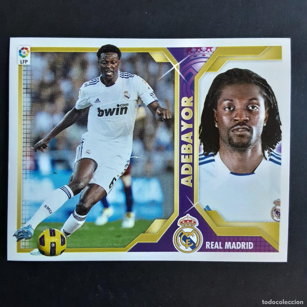 Cromos de F&uacute;tbol: CROMO LIGA 2011 2012 11 12 COLECCIONES ESTE PANINI N&ordm;16B ADEBAYOR-REAL MADRID NUNCA PEGADO