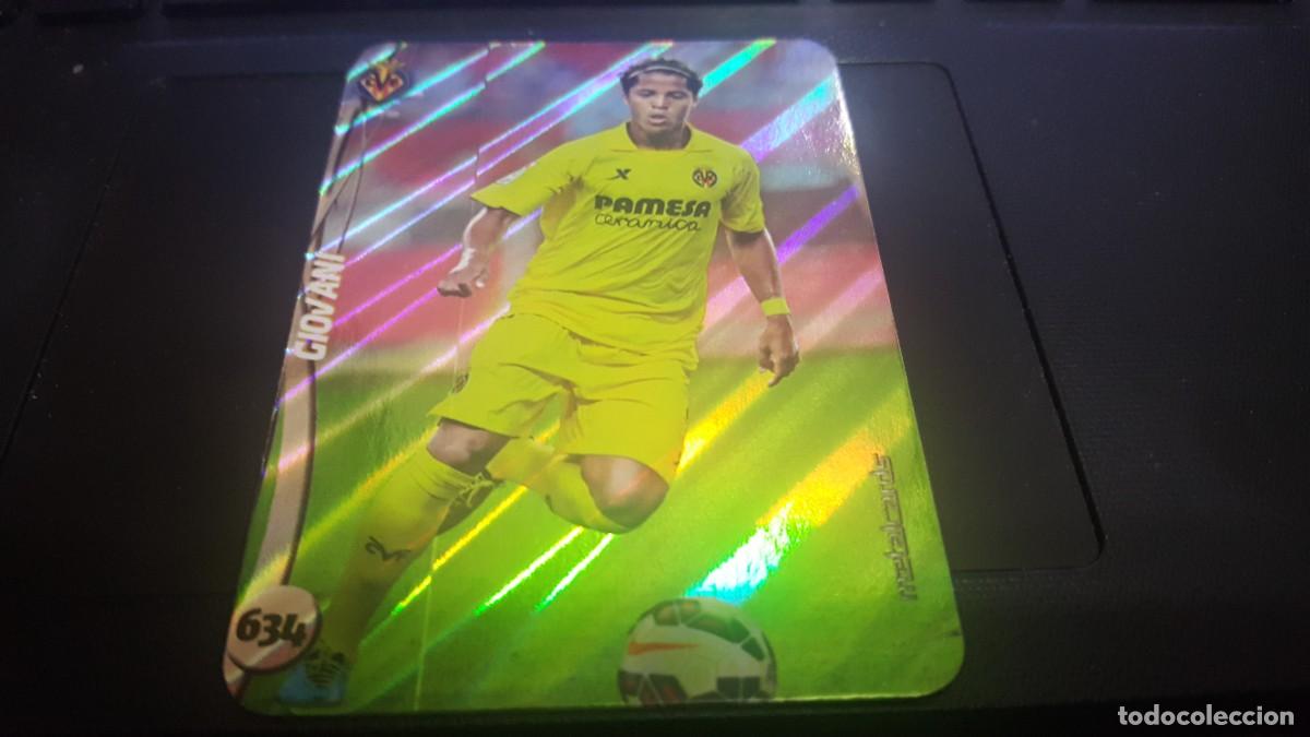 Figurine di Calcio: LOTE MUNDICROMO 2014 2015 METALCARDS GIOVANI NUMERO 634 BRILLO RAYAS HORIZONTALES