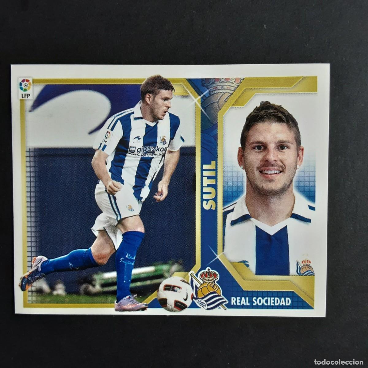 Cromos de F&uacute;tbol: CROMO LIGA 2011 2012 11 12 COLECCIONES ESTE PANINI N&ordm;11A SUTIL-REAL SOCIEDAD NUNCA PEGADO