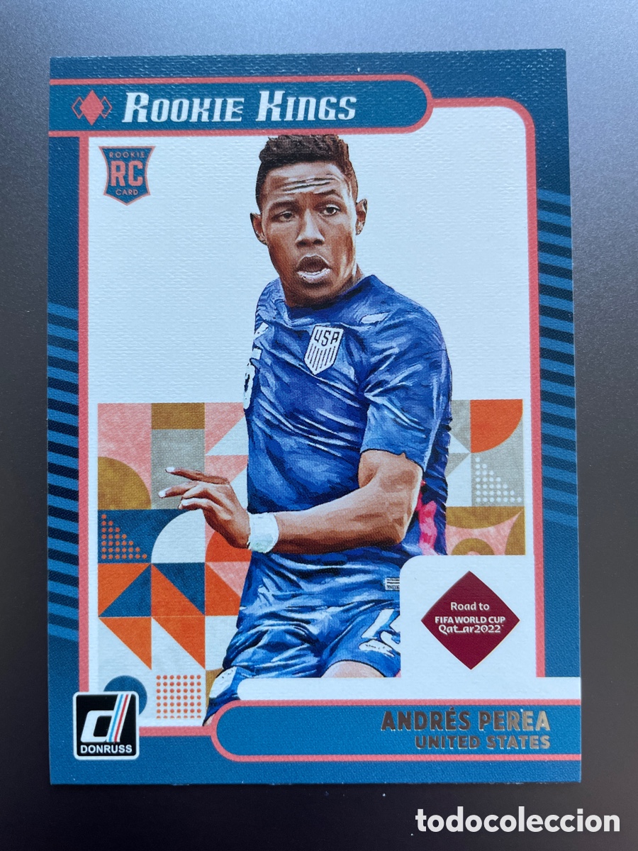 Cromos de Futebol: Amdres Pereira 16 Rookie Kings Panini Donruss Road to FIFA World Cup Qatar 2022 USA