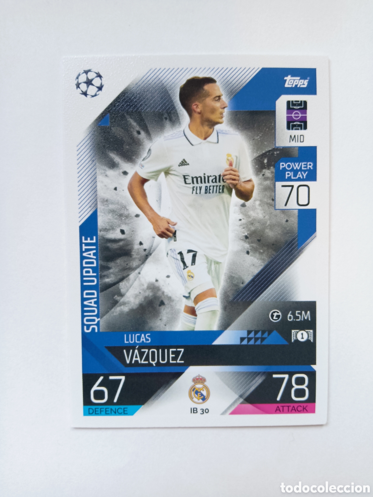 Fu&szlig;ball-Sticker: IB 30 Lucas V&aacute;zquez Real Madrid TOPPS MATCH ATTAX 22/23