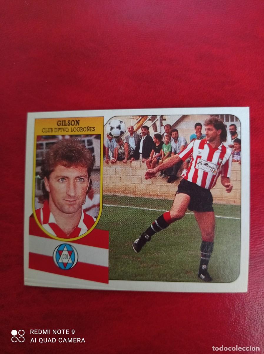 Cromos de f&uacute;tbol: Este 91 92 Gilson baja del Logro&ntilde;es nunca pegado - Foto 1