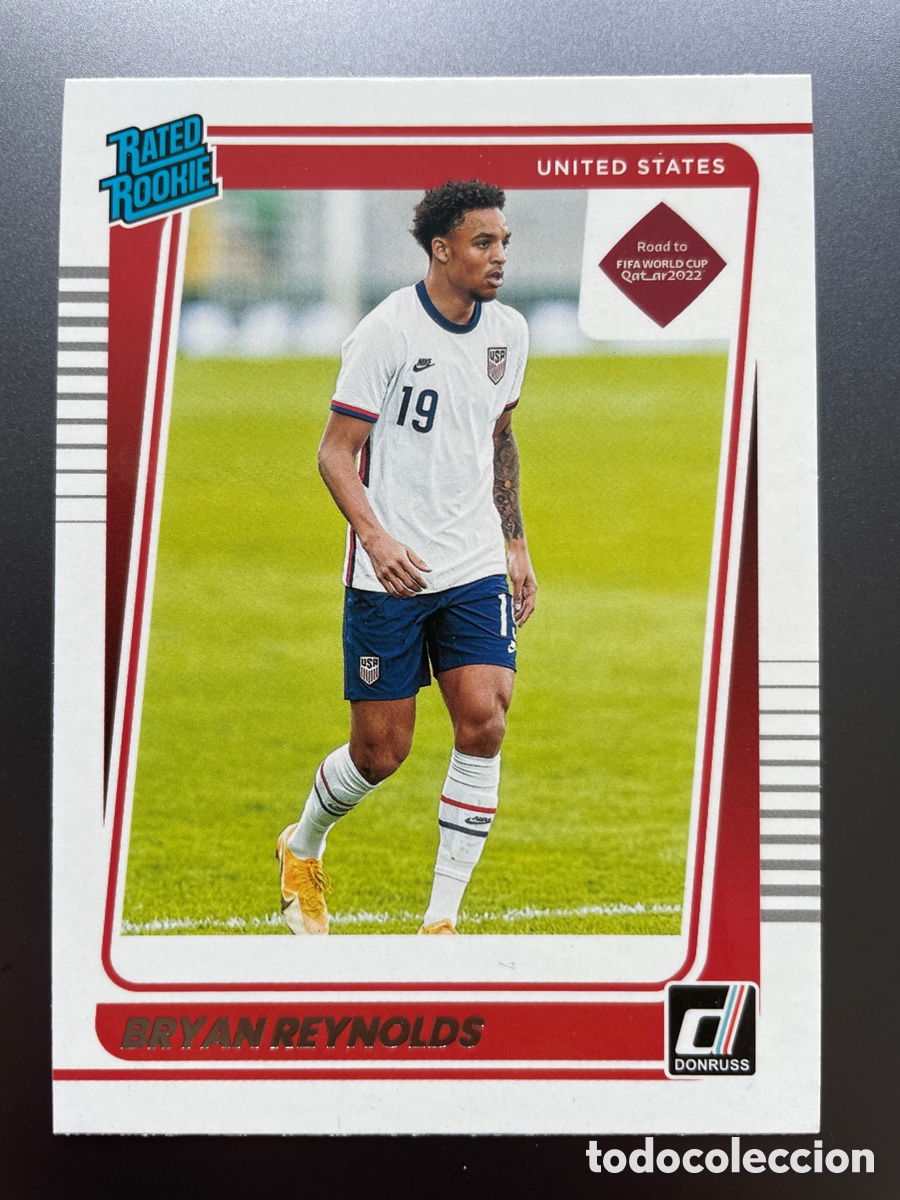 Cromos de Futebol: Bryan Reynolds 181 Rated Rookie Panini Donruss Road to FIFA World Cup Qatar 2022 USA