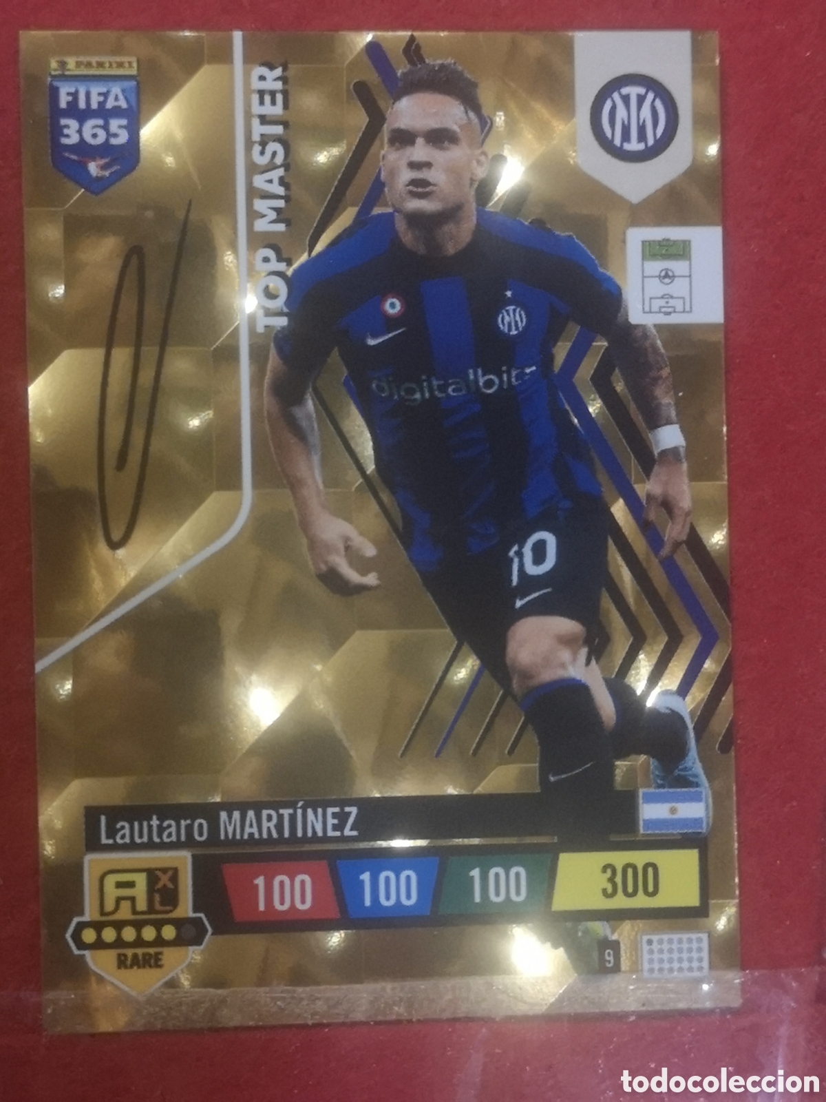 Cromos de f&uacute;tbol: FIFA 365 ADRENALYN 2023 TOP MASTER LAUTARO MARTINEZ 9 FIRMADA INTER MILAN