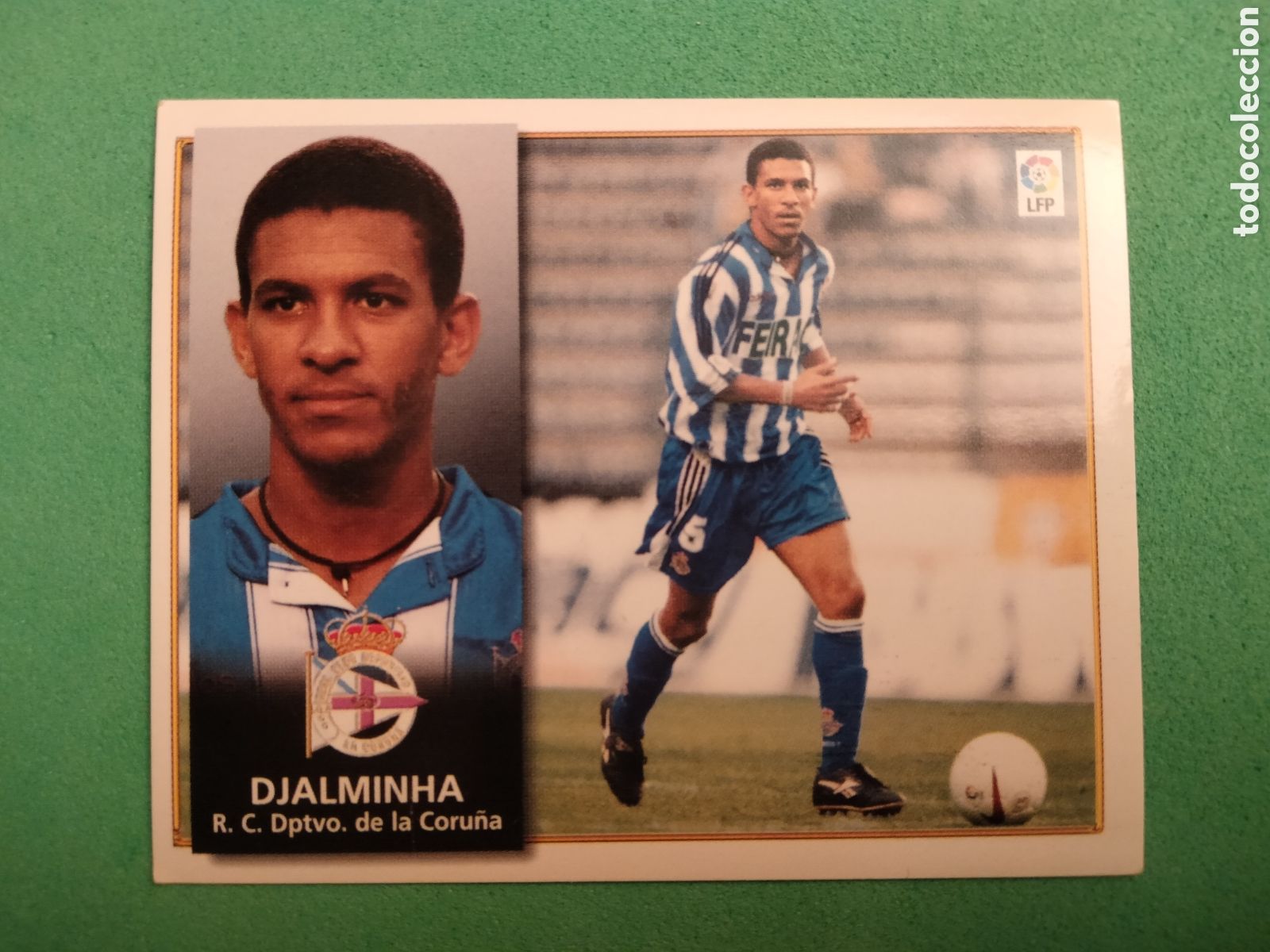 Fu&szlig;ball-Sticker: DJALMINHA DEPORTIVO DE LA CORU&Ntilde;A EDICIONES ESTE 98 99 1998 1999 SIN PEGAR FUTBOL UNIFICO ENVIOS