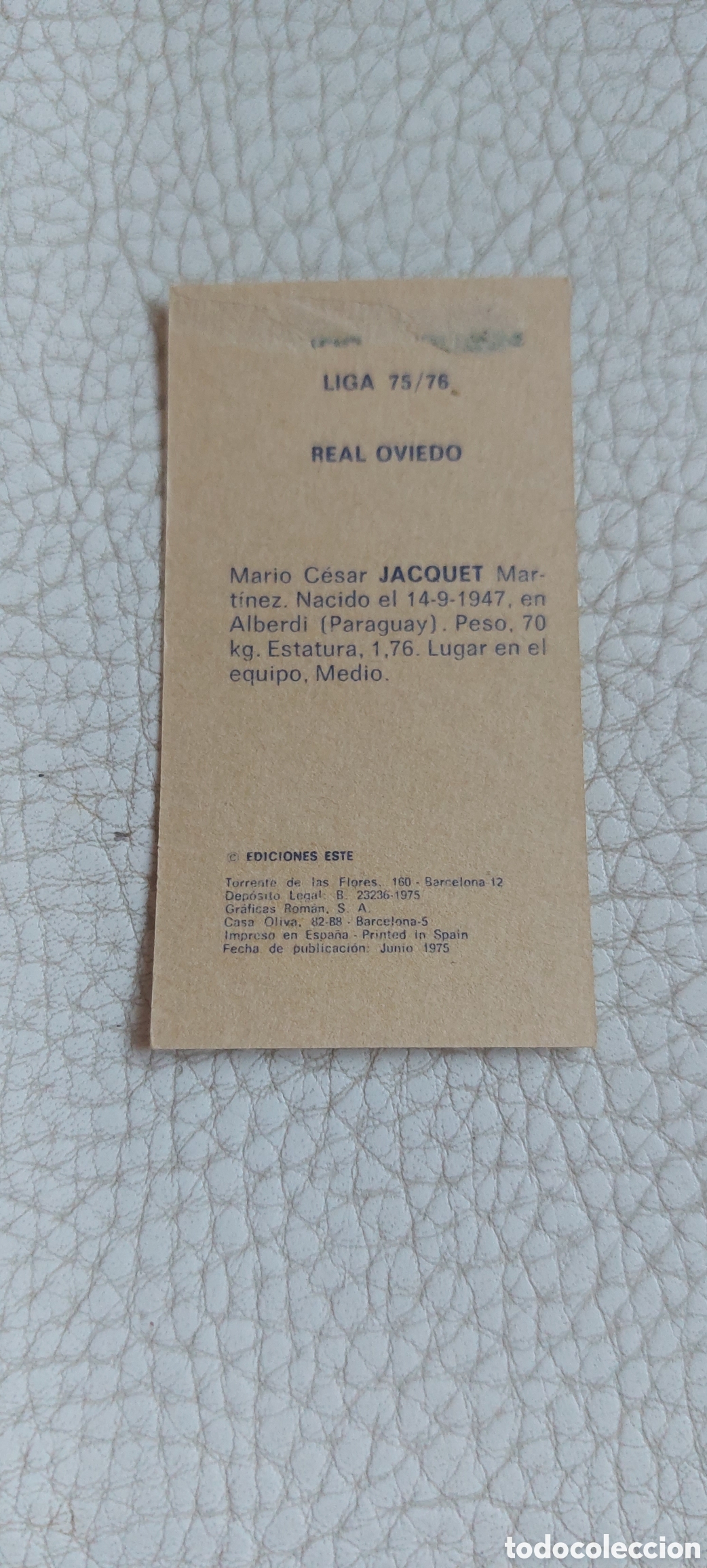 Cromos de f&uacute;tbol: Jacquet oviedo 75/76 - Foto 2