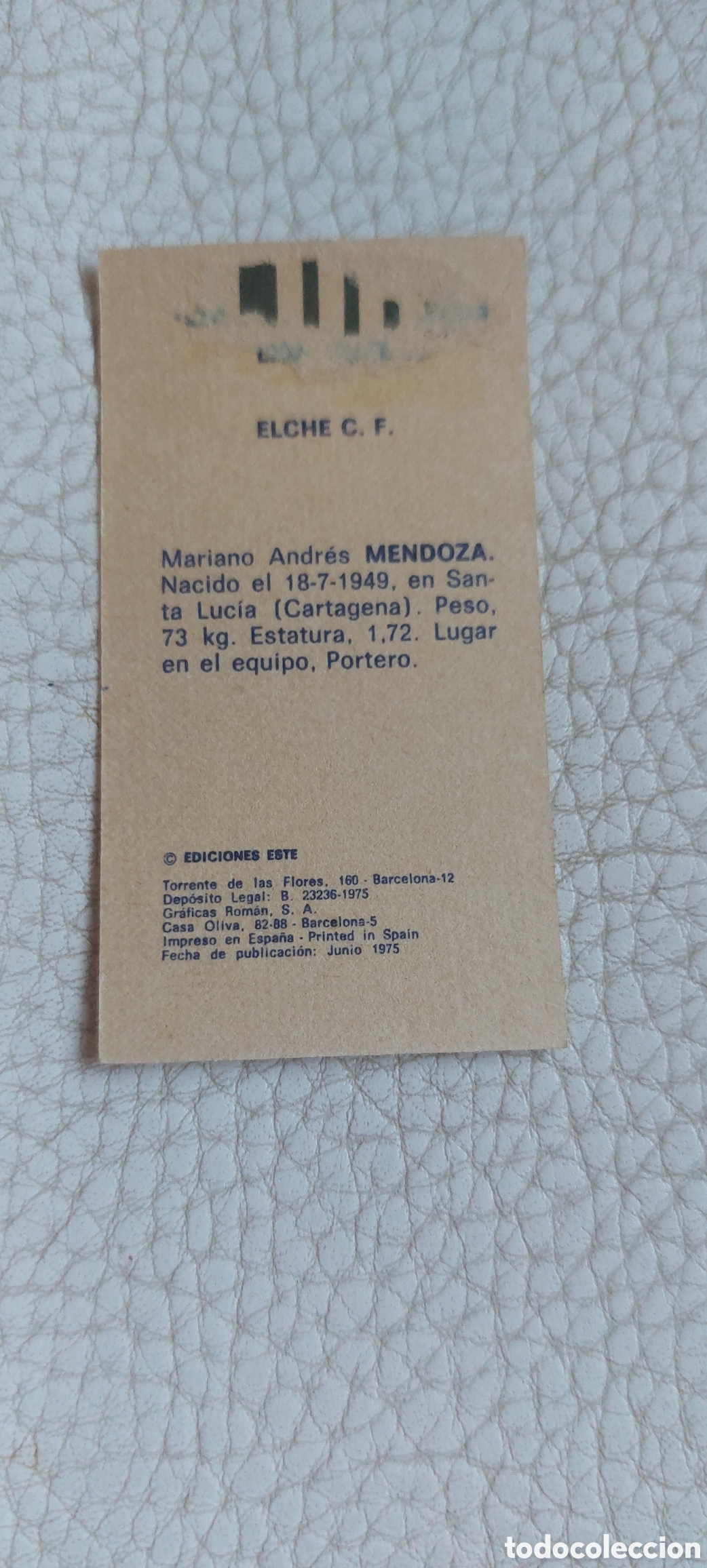 Cromos de f&uacute;tbol: Mendoza elche 75/76 - Foto 2